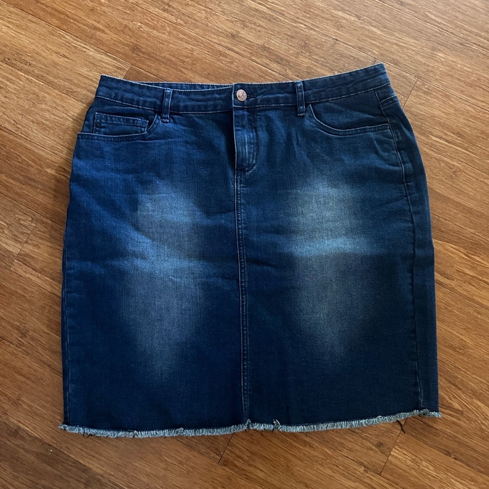 Denim Mini-Skirt - L 10/12